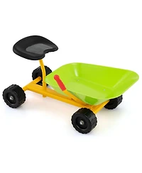 Gymax Kids Ride-On Sand Dumper Outdoor Sandbox Toy w/ Controllable Shovel & 4 Wheels
