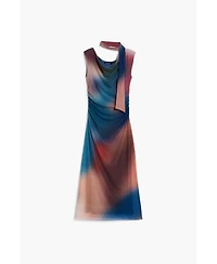 Desigual Women's Draped with Irregular Neckline Dress