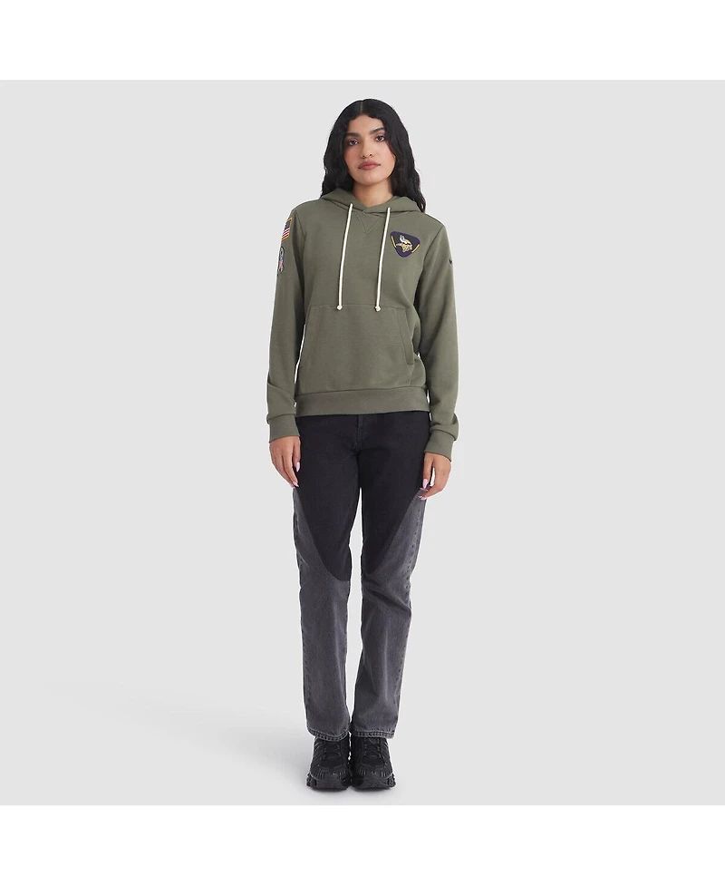 Nike Women's Olive Minnesota Vikings 2025 Salute to Service Sideline Standard Issue Dri-fit Hoodie