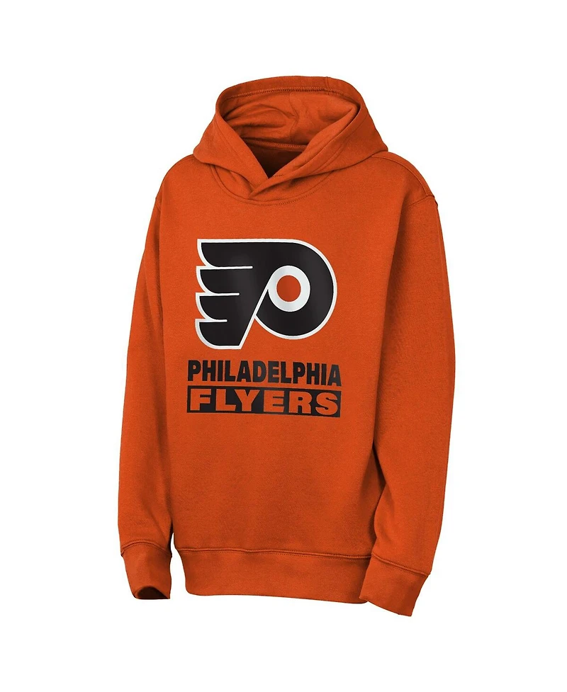 Outerstuff Big Boys and Girls Classic Orange Philadelphia Flyers Back to Basics Hoodie