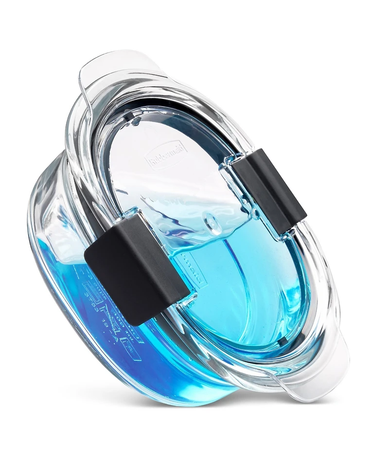 Rubbermaid Brilliance 1.7-Cup Glass Round Leak Proof Food Storage Container