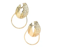 Sohi Women's Dented Drop Earrings
