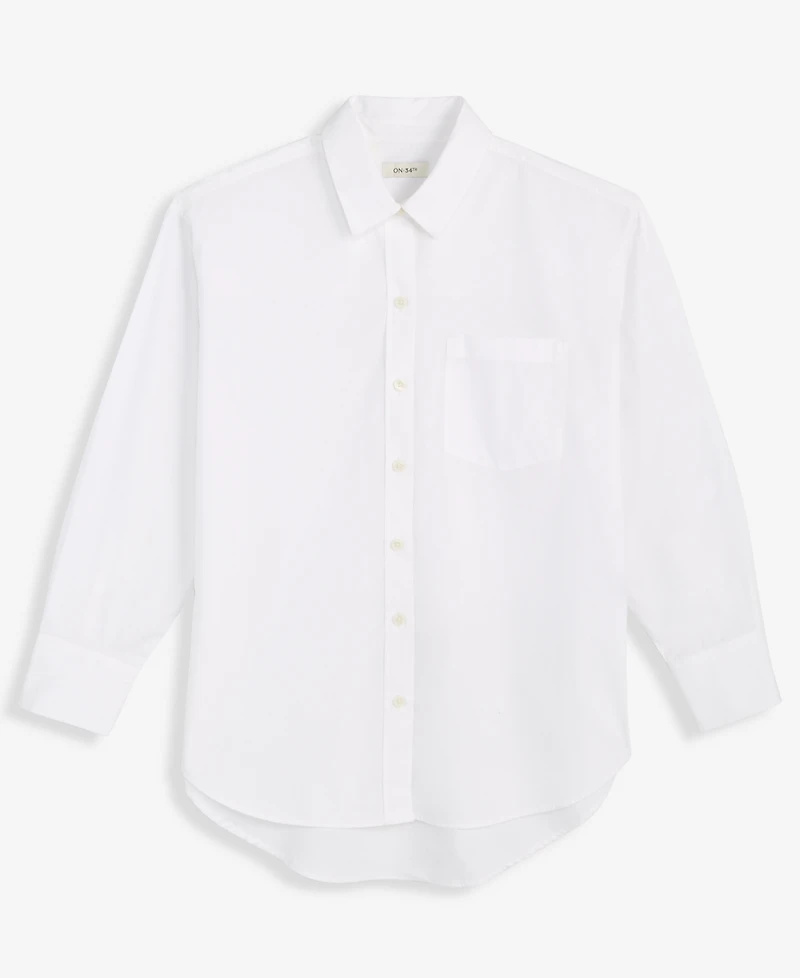 On 34th Women's Cotton Relaxed-Fit Blouse, Macy's Exclusive