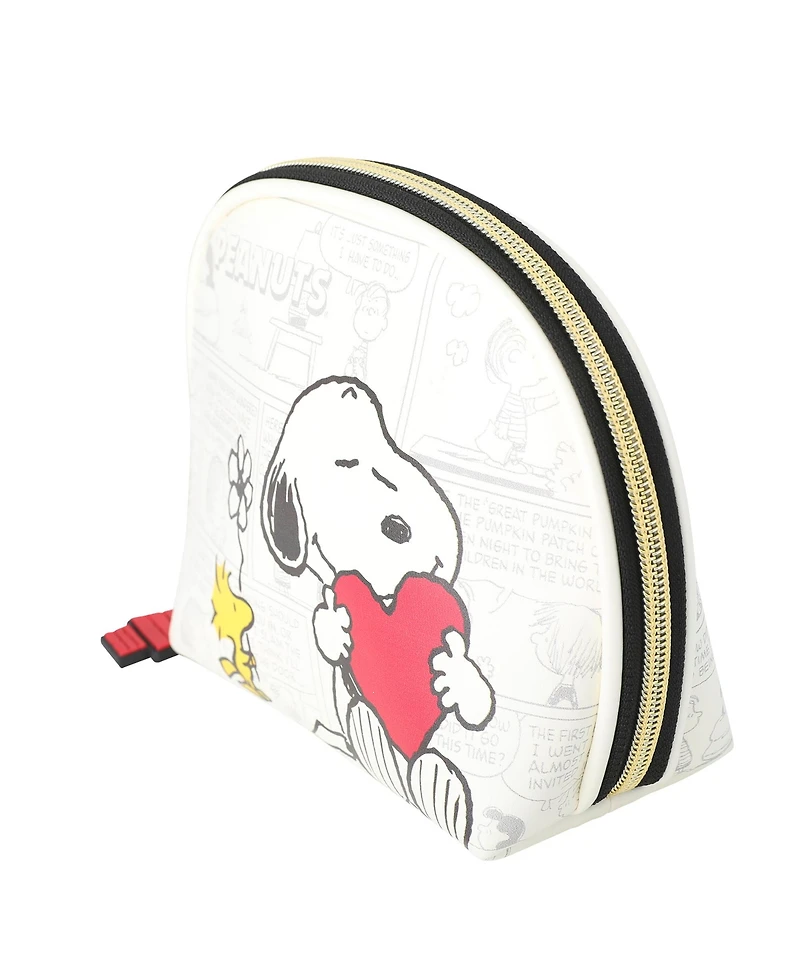 Peanuts Snoopy Cosmetic Bag Set, Zip Pouch, Comic Print