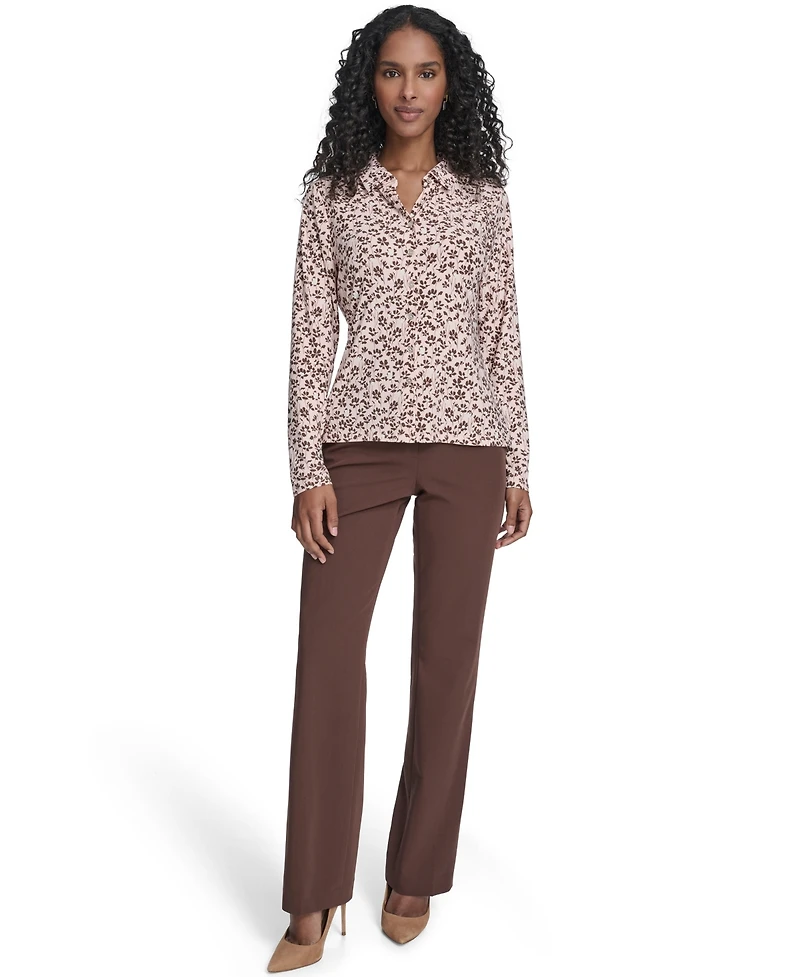 Tommy Hilfiger Women's Blossom Floral Knit Button Up Top