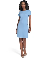 Tommy Hilfiger Petite Short-Sleeve Knit Shift Dress