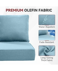 Gymojoy PlushCore 24 in. x 6 Olefin 2-Piece Deep Seating Outdoor Lounge Chair Sofa Cushion