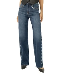 Silver Jeans Co. Women's Highly Desirable High Rise Studded Trouser Leg