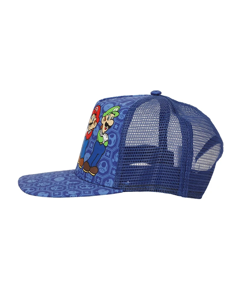Super Mario Boys Bros Mario & Luigi Trucker Hat