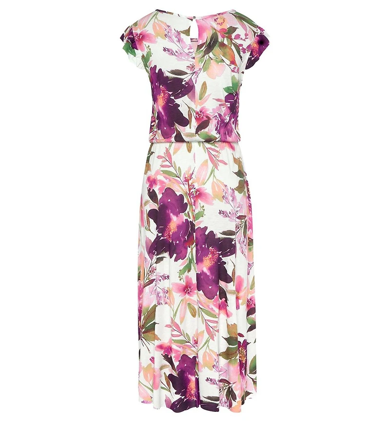 Lascana Women's A-Line Flutter Sleeve Romantic Dress