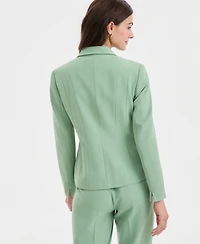 Kasper Women's Stretch Crepe One-Button Panel-Seamed Jacket