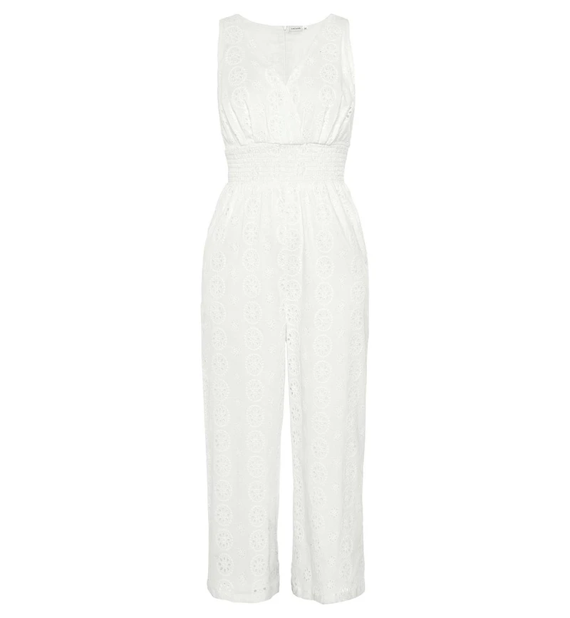 Lascana Women's Sleeveless Eyelet Jumpsuit