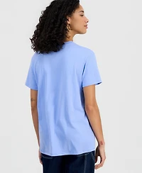 Self Esteem Juniors' Best Friends Flower Crewneck Short-Sleeve T-Shirt