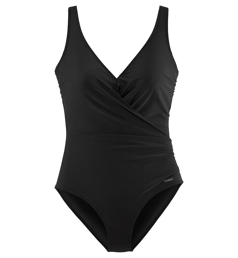Lascana Women's Wrap Look Tummy Control One Piece Swimsuit
