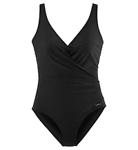 Lascana Women's Wrap Look Tummy Control One Piece Swimsuit