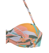 Lascana Women's Mix Print Bandeau Bikini Swimsuit Top Bra Sizing