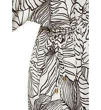 Lascana Women's Palm Print Cover up Beach Dress