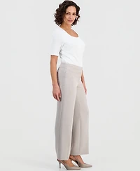 Kasper Women's Wide-Leg Smooth-Front Pants