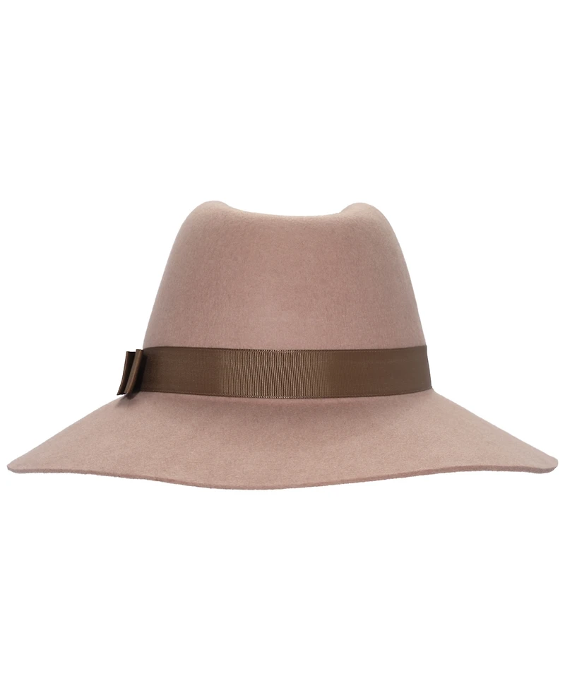 Lauren Ralph Lauren Women's Felted Fedora Hat with Double Ribbon