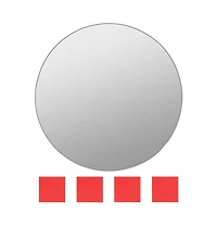 vidaXL 7 Piece Wall Mirror Set Round Glass