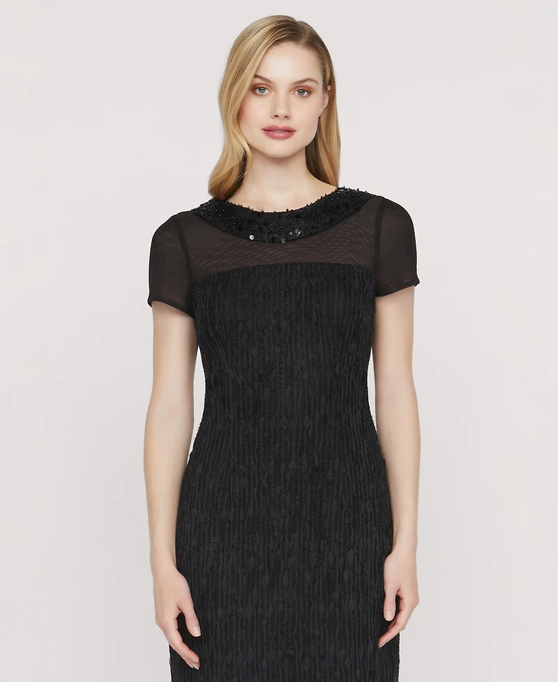 Js Collections Women's Inaya Column Collared Gown