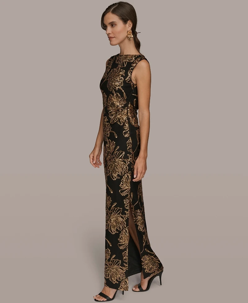 Donna Karan New York Women's Embellished Crewneck Maxi Dress