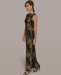 Donna Karan New York Women's Embellished Crewneck Maxi Dress
