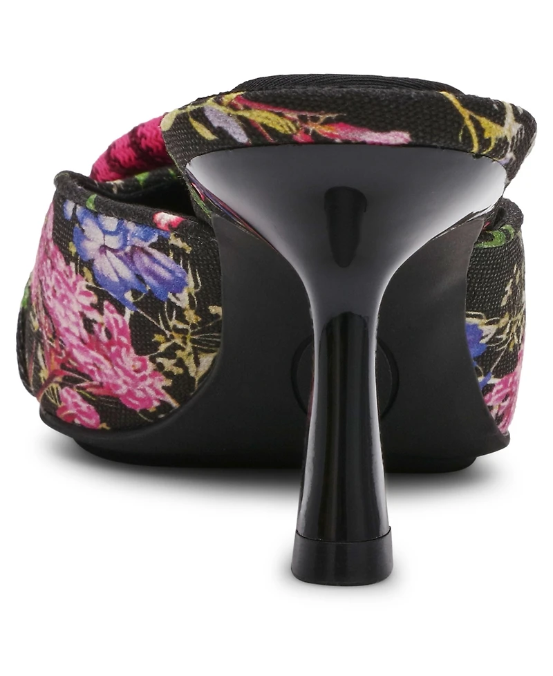 Anne Klein Women's Akcassia Snip Toe Kitten Heel Slip-On Mules