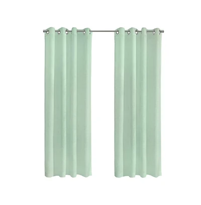 Habitat Boucle Sheer Premium Stylish and Functional Grommet Curtain Panel 52" x 63" Surf Spray