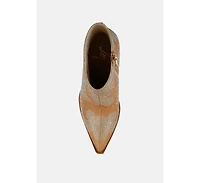 Mugler Rhinestones Embellished Ankle Boots