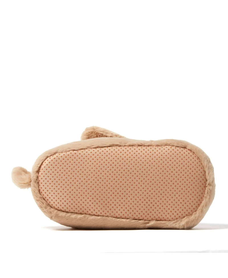 Dearfoams Cozyfoams Women's Overstuffed Bear Closed Back Slipper