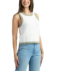 Bcx Juniors' Resort Sleeveless Scoop Neck Sweater