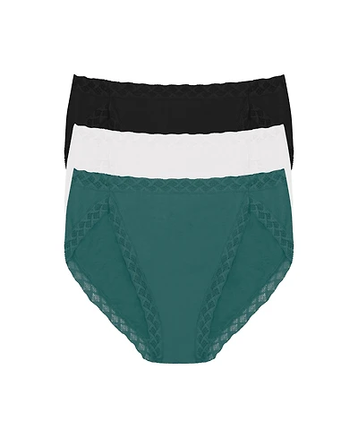 Natori Women's Bliss Supima Cotton French Cut Briefs 3-Pack