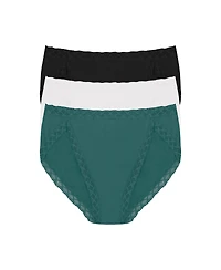 Natori Women's Bliss Supima Cotton French Cut Briefs 3-Pack