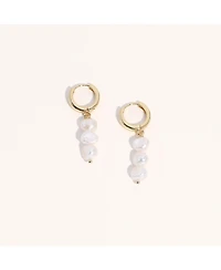 Joey Baby Freshwater Pearl Drop Hoop Earrings