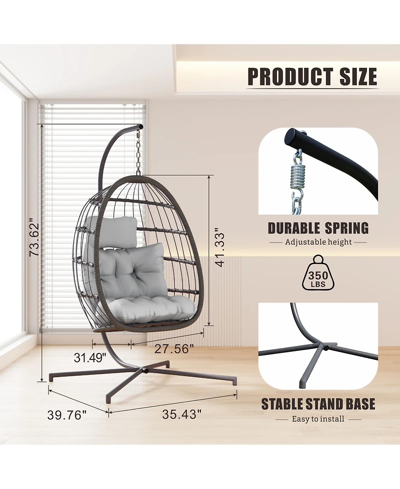 Vlsrka 3-Piece Outdoor Swivel Wicker Rocking Chair Set