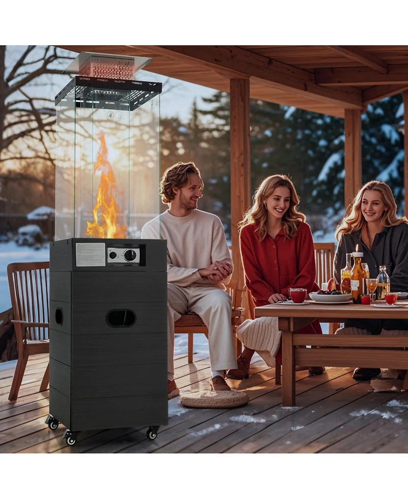 Sugift 40000 Btu Patio Heater Outdoor Propane Gas Heater with Cover and Wheels