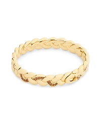 Coach Faux Stone Signature C Braided Bangle Bracelet