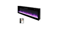 Flynama Smart 60" WiFi-Enabled Electric Fireplace Heater, Recessed in-Wall and Wall-Mounted