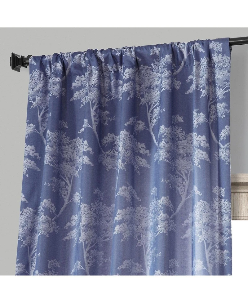 Half Price Drapes Sequoia Floral Faux Silk Jacquard Room Darkening Curtain