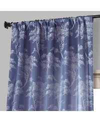 Half Price Drapes Sequoia Floral Faux Silk Jacquard Room Darkening Curtain