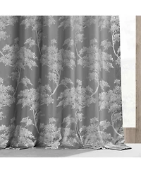 Half Price Drapes Sequoia Floral Faux Silk Jacquard Room Darkening Curtain