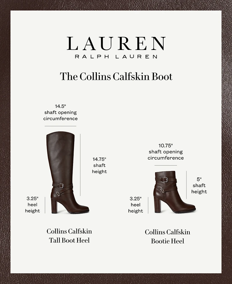 Lauren Ralph Women's Collins Stacked Heel Tall Boots