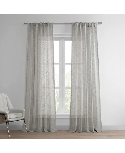 Half Price Drapes Faux Linen Sheer Curtain Pair (2 Panels