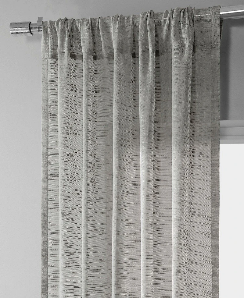 Half Price Drapes Faux Linen Sheer Curtain Pair (2 Panels)