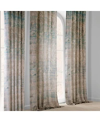 Half Price Drapes River Abstract Textured Printed Cotton Curtain