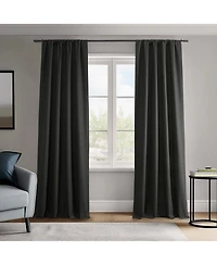 Half Price Drapes Vienna Basic Solid Curtains (2 Panel) Blackout For Bedroom & Living Room