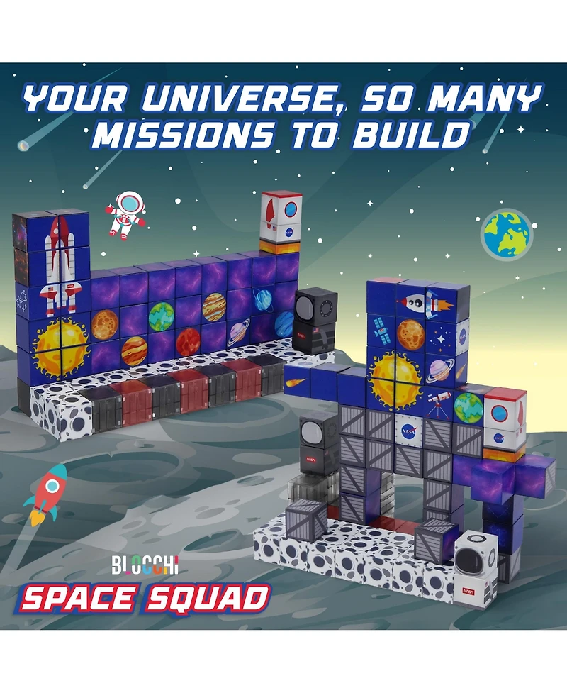 Usa Toyz Blocchi Space Squad Magnetic Block Set 84 units
