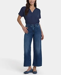 Nydj Women's Teresa Wide Leg Ankle Hem Jeans