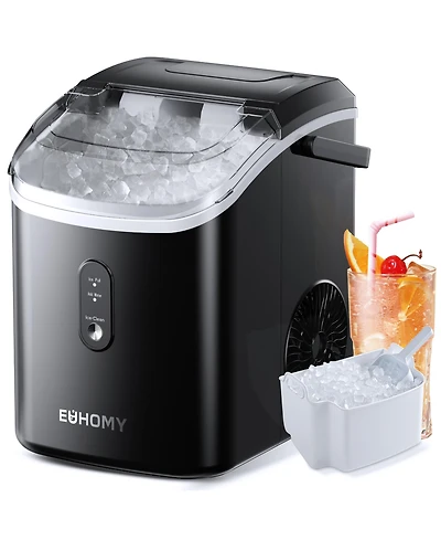 Euhomy 34-lb Ice Per day Countertop or portable Nugget/Pebble Ice Maker ( Black )